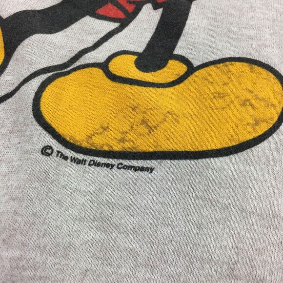 VTG 1970s Disney Mickey Mouse Florida Crewneck Pullover Sweatshirt S Gray Sherry - Picture 3 of 8